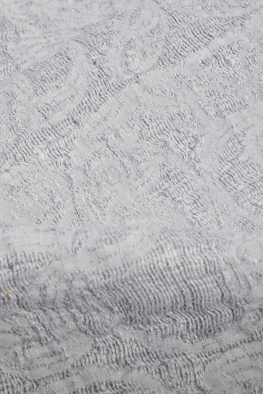 JE2676W | tone on tone washed double cloth damask, openworked by weaving, mix linen/hemp