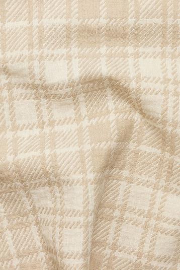 JACQUARD TUBOLINO BNAT | double face jacquard, tone on tone tartan pattern, dry touch, sturdy handle for seating