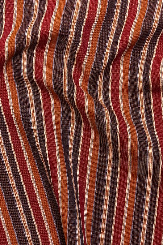 LINO 121 OLONA RIGHE | yarn dyed plain weave large deckchair stripe, compact, supple hand