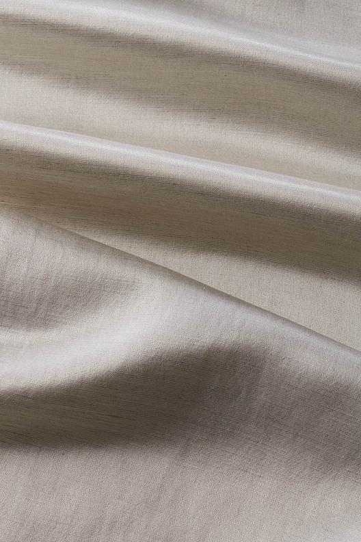 GL71116 | Ecru satin with Cupro and cotton, OCS on request, ecru with linen in natural colour fluid hand, glazed, shiny surface, cool touch, 