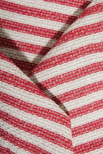 JE2896 | bicolore ticking stripe on piqué weaving base, linen hemp mix, soft wash, sustainable finishing 