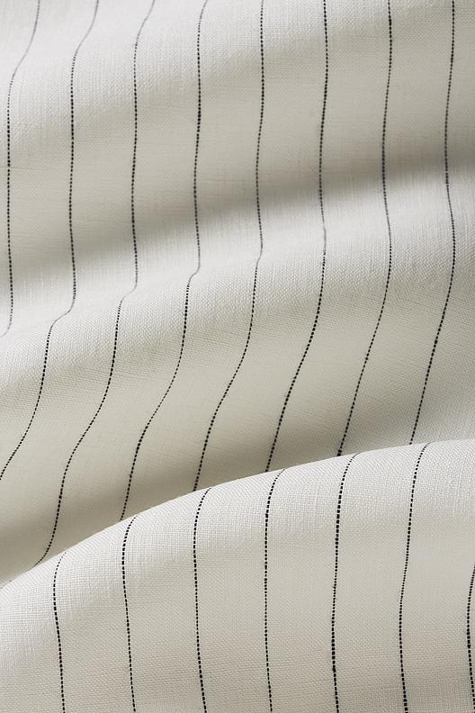 L991 striped-0008 Sanfor Airo 150 R05 | fine rayures tennis, sur base toile de lin blanchi, sanfor airo, main souple 