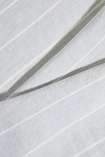 GW609/002/TA | plain weave - fine horizontal stripes - tumbled - large width