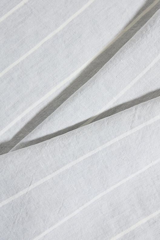 GW609/002/TA | plain weave - fine horizontal stripes - tumbled - large width