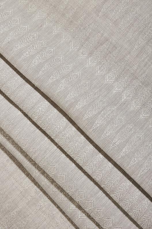 270 ö | Certified organic, geometric feather pattern, yarn dyed, washed , available in 13 colours, stock service