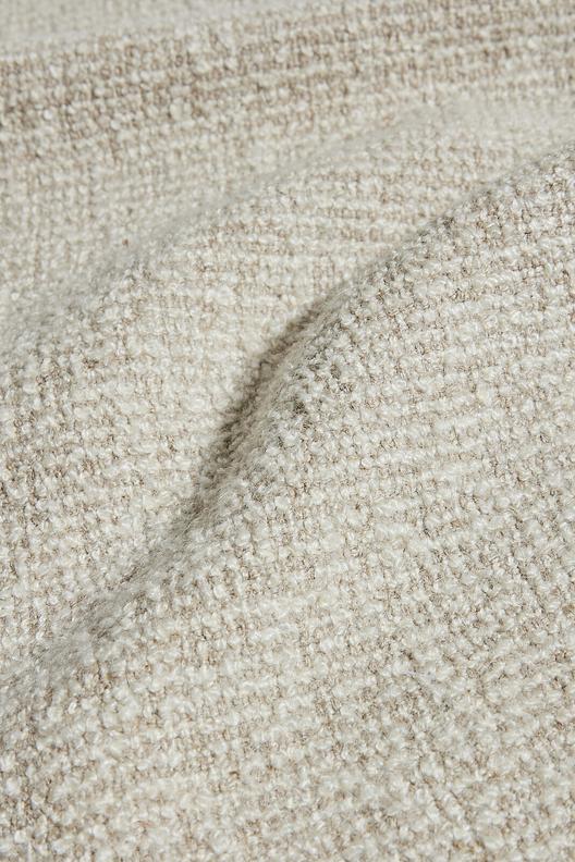 Q556 oatmeal-0003 Laundered 140 R05 | fancy weaving with bouclé yarns, wool mix, only available in natural color, laundered ; Stock Service