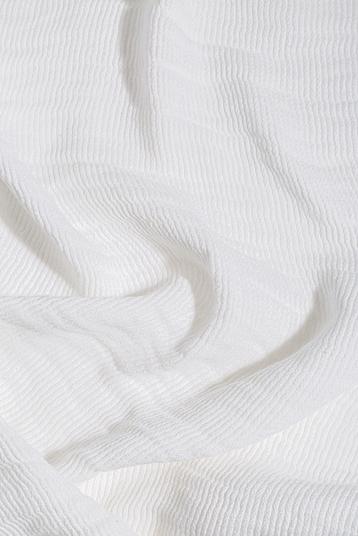 CANNETTE V.1 CREMA | plain weave - stripes in volume - softwash