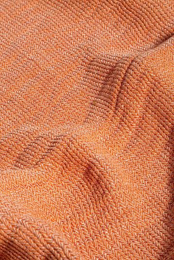 CANNETTE V.4 AMBRA | yarn dyed double face ottoman effect - tumbled -