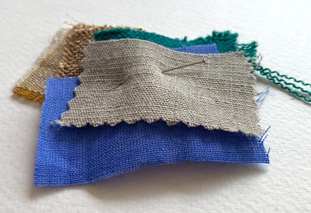 échantillons en tissu de lin