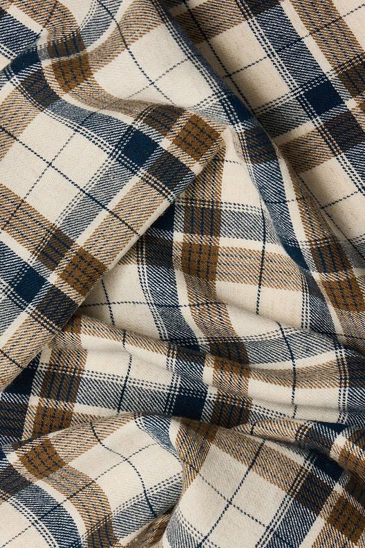 Sample 2706 p1 | yarn dyed tartan, twill weave, soft and warm touch,stonewash